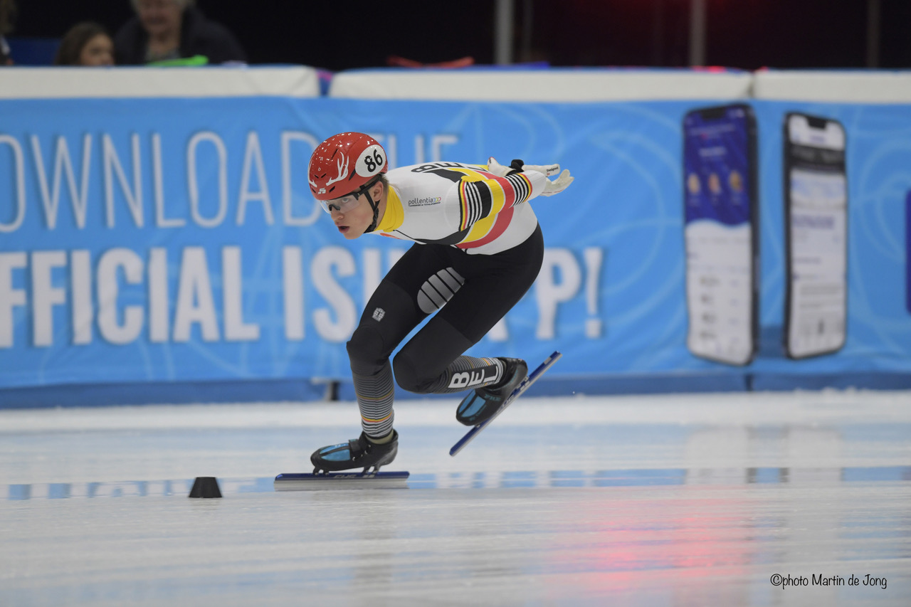 Mooi resultaat op de relay voor de Belgische jongens op worldcup 2 shorttrack voor junioren in Leeuwarden!