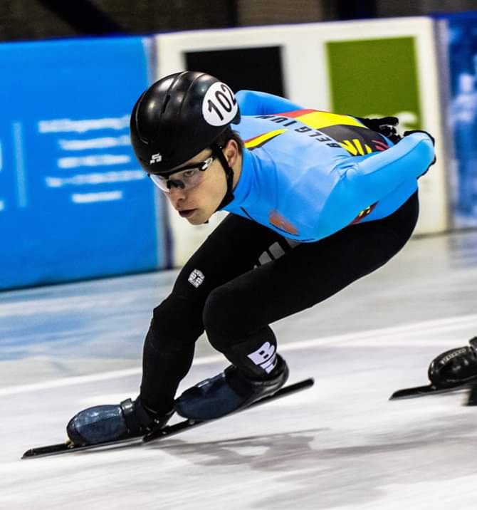 Schaatsen in combinatie met studies - Warre Van Damme
